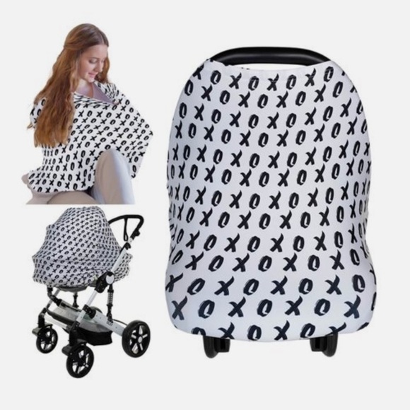 KeaBabies Multi Use Cover Nursing Cover Car Seat Canopy Baby Blanket XOXO Soft - Picture 1 of 7
